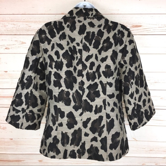 Lafayette 148 New York Animal Print Blazer Jacket - Picture 2 of 8